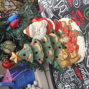 Santa and Tree Holiday Figurine